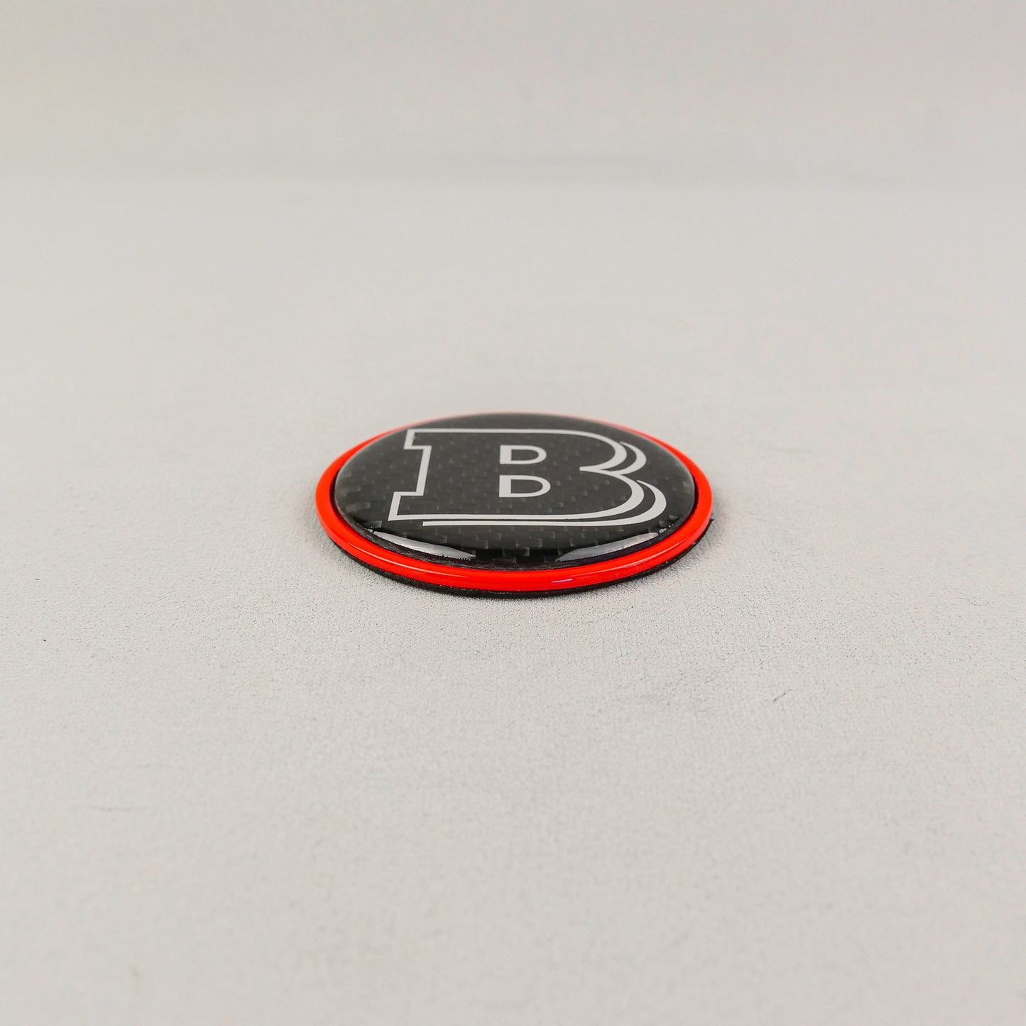 Red Metal Gray Carbon Brabus Style Badge Logo Emblem 55mm for Hood Trunk Mercedes-Benz G-Wagon G-Class W463 W463A