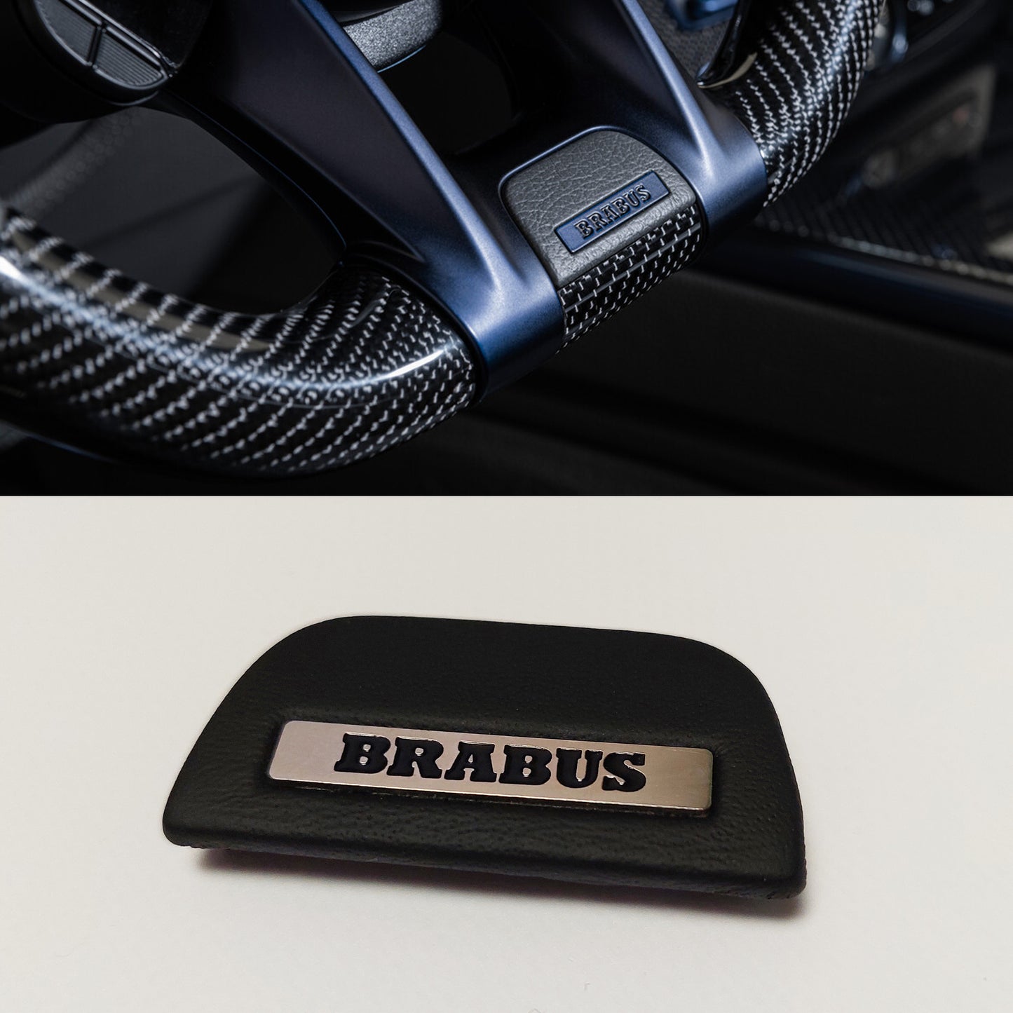 Steering Wheel Emblem Insert Brabus Style for MERCEDES-BENZ W463A-Black