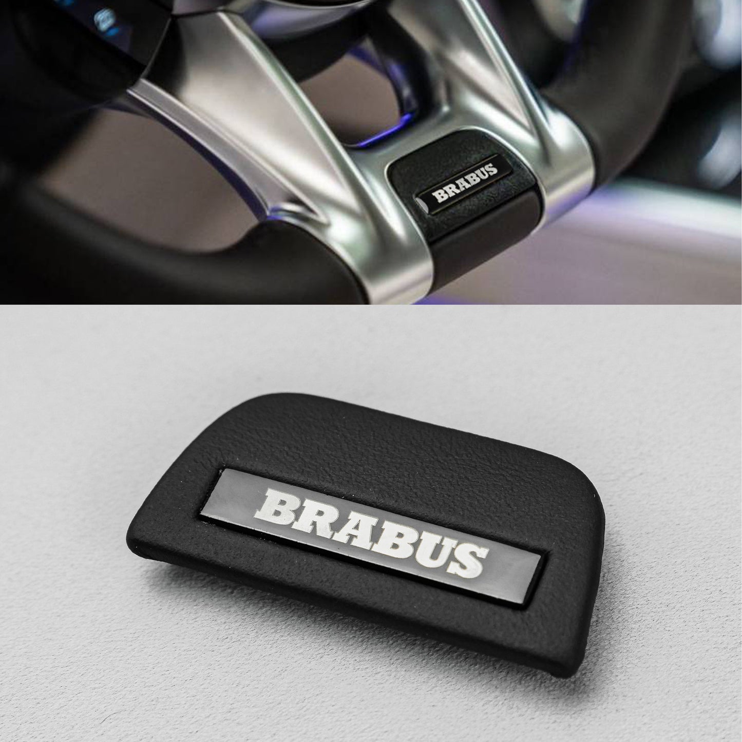 Steering Wheel Emblem Insert Brabus Style for MERCEDES-BENZ W463A Black