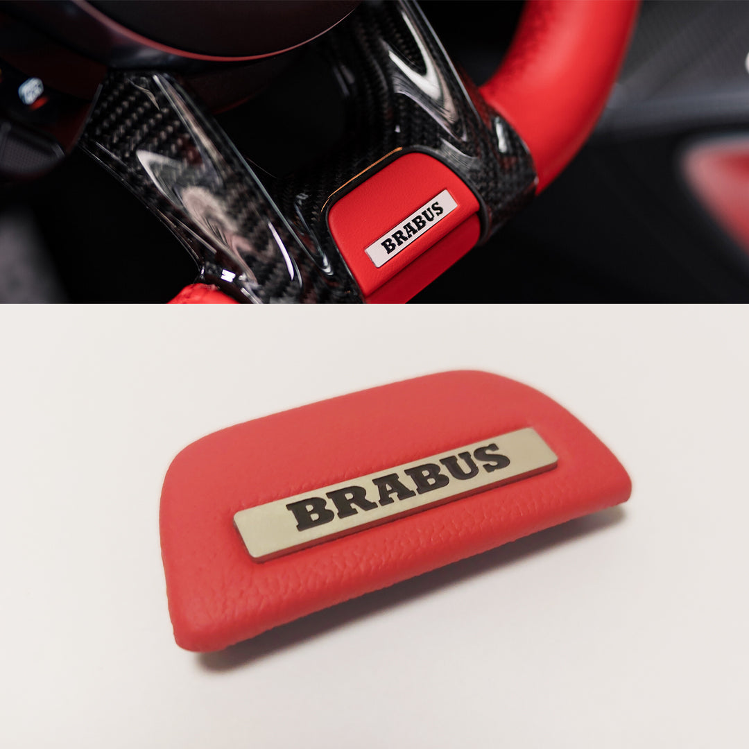 Steering Wheel Emblem Insert Brabus Style for MERCEDES-BENZ W463A-Red