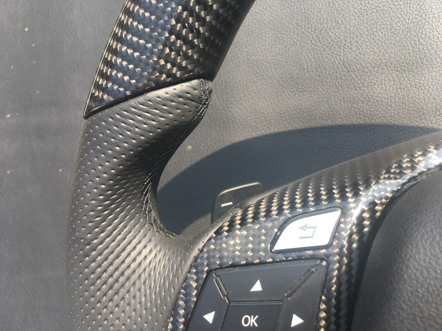 Mercedes-Benz E-Class CLS SLK W172 W212 W218 Steering Wheel Carbon Leather