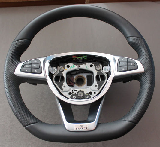 Mercedes-Benz A B C-Class W176 W205 W246 Steering Wheel Brabus Style Logo
