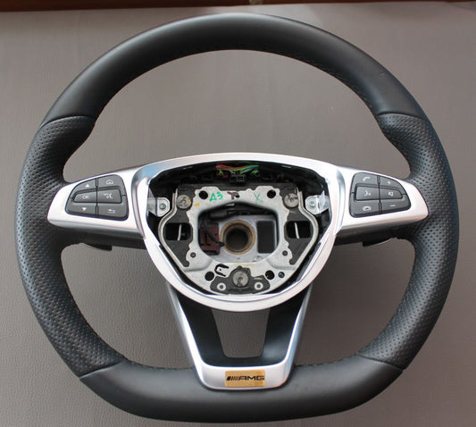 Mercedes-Benz A B C-Class W176 W205 W246 Steering Wheel AMG Style logo