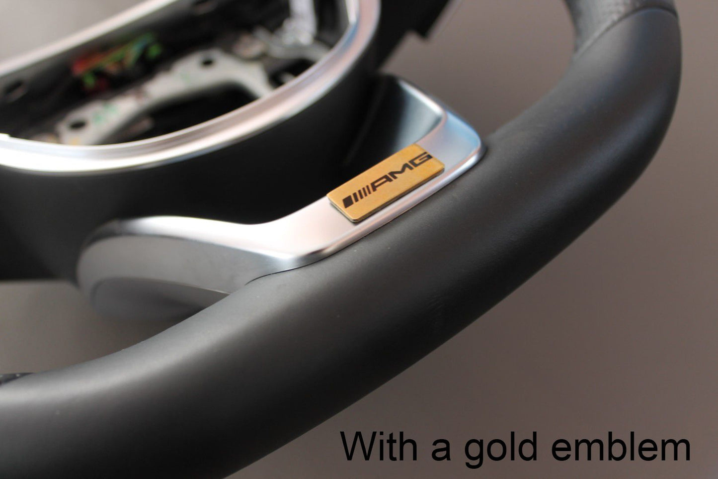 Mercedes-Benz A B C-Class W176 W205 W246 Steering Wheel AMG Style logo