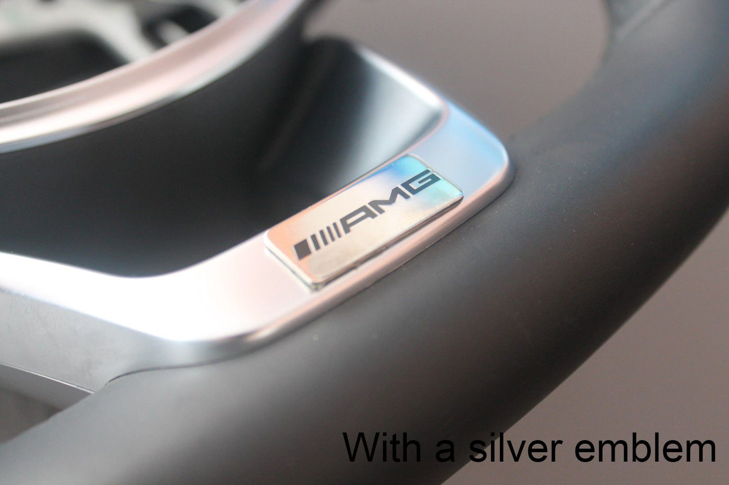 Mercedes-Benz A B C-Class W176 W205 W246 Steering Wheel AMG Style logo