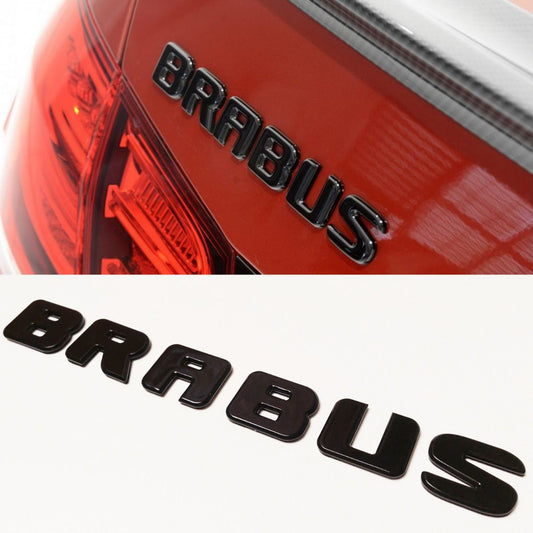 Metal Black Brabus Style Emblem Trunk Logo Badge for Mercedes-Benz Vehicles