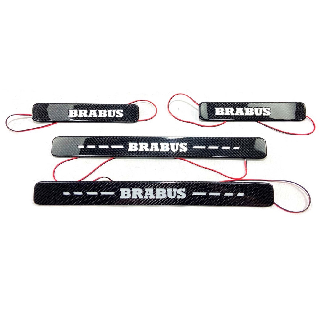 Mercedes Brabus Style W463A W464 G Wagon Carbon Door Sills LED Illuminated 4 pcs