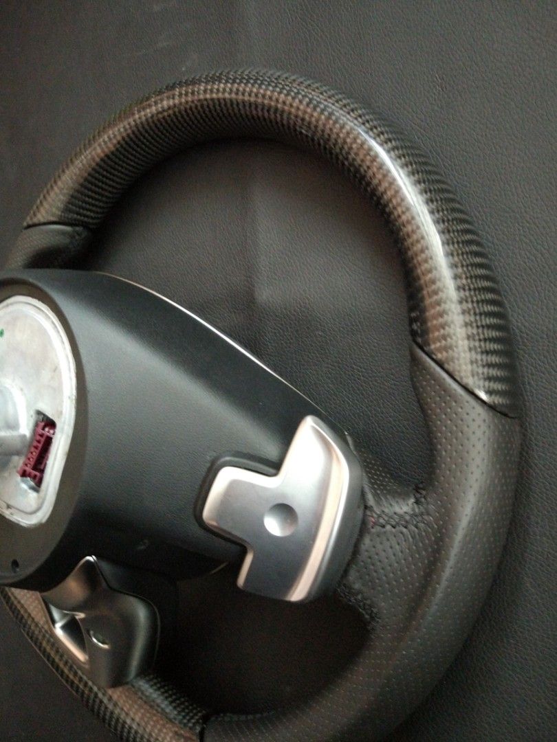 Mercedes-Benz CLA CLS GLE W205 Steering Wheel Carbon Leather Brabus Logo