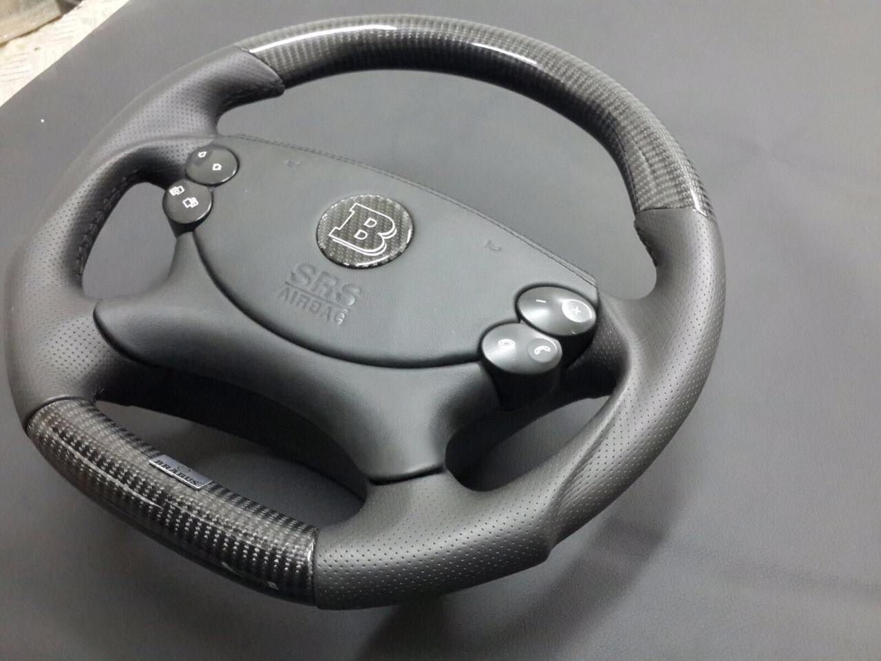 Mercedes-Benz CLK E-Class G-Class W463 W211 W209 Steering Wheel Carbon Leather