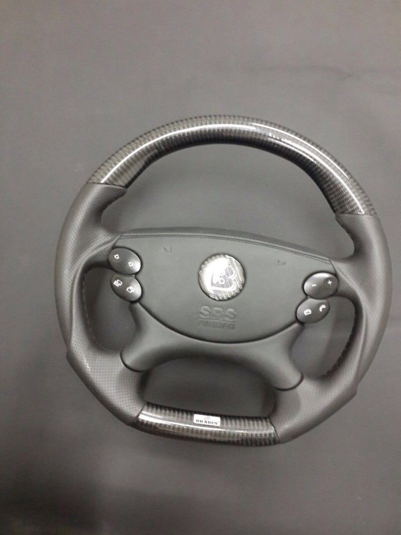 Mercedes-Benz CLK E-Class G-Class W463 W211 W209 Steering Wheel Carbon Leather