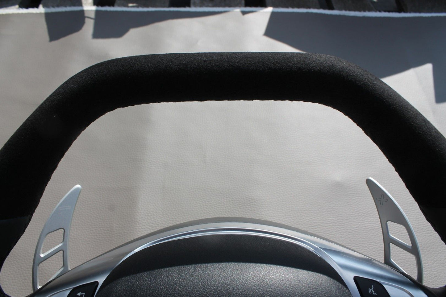 Mercedes-Benz E G GL ML-Class W166 X166 W463 Steering Wheel Leather Alcantara Brabus Logo