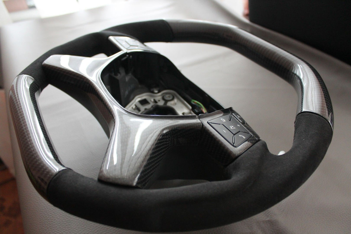 Mercedes-Benz E G GL ML-Class W166 X166 W463 Steering Wheel Carbon Alcantara