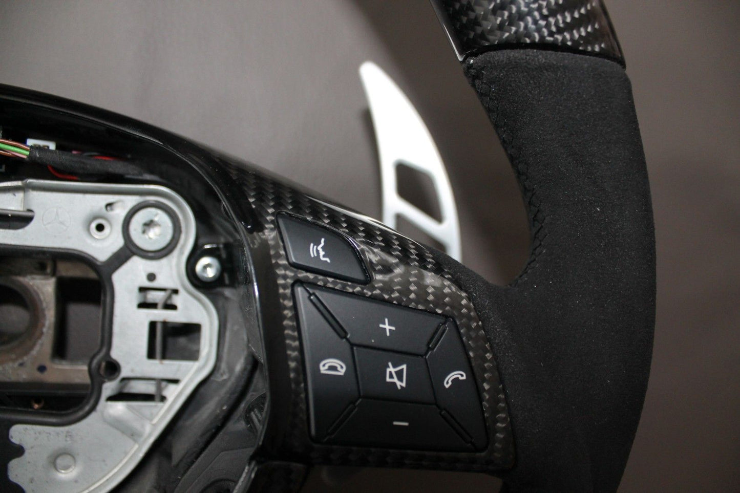 Mercedes-Benz E G GL ML-Class W166 X166 W463 Steering Wheel Carbon Alcantara