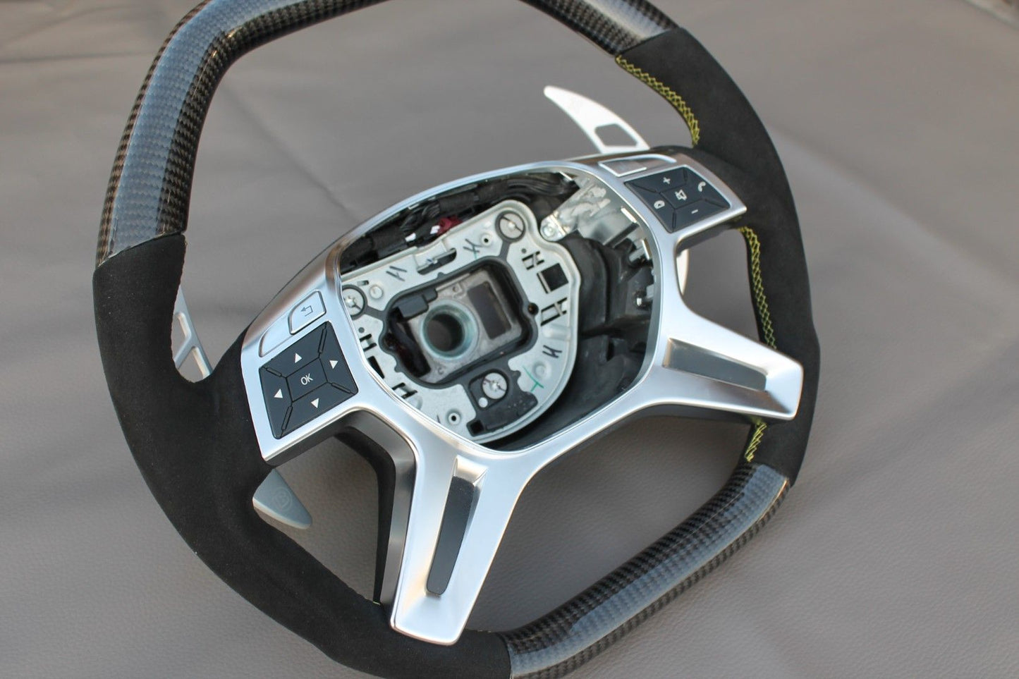 Mercedes-Benz E GL ML G-Class W166 X166 W463 Steering Wheel Carbon Alcantara