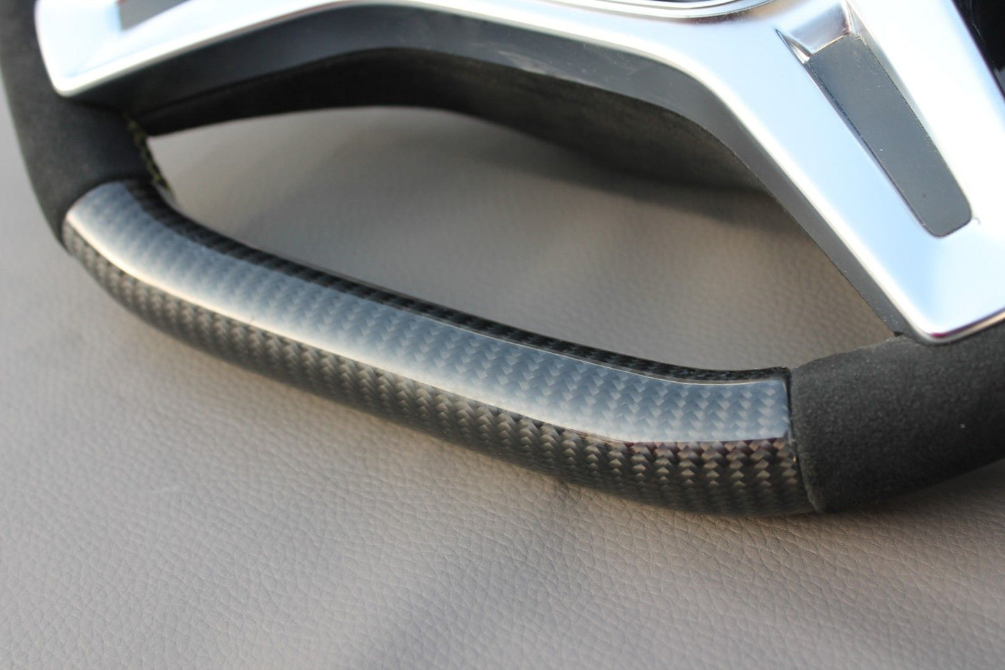 Mercedes-Benz E GL ML G-Class W166 X166 W463 Steering Wheel Carbon Alcantara