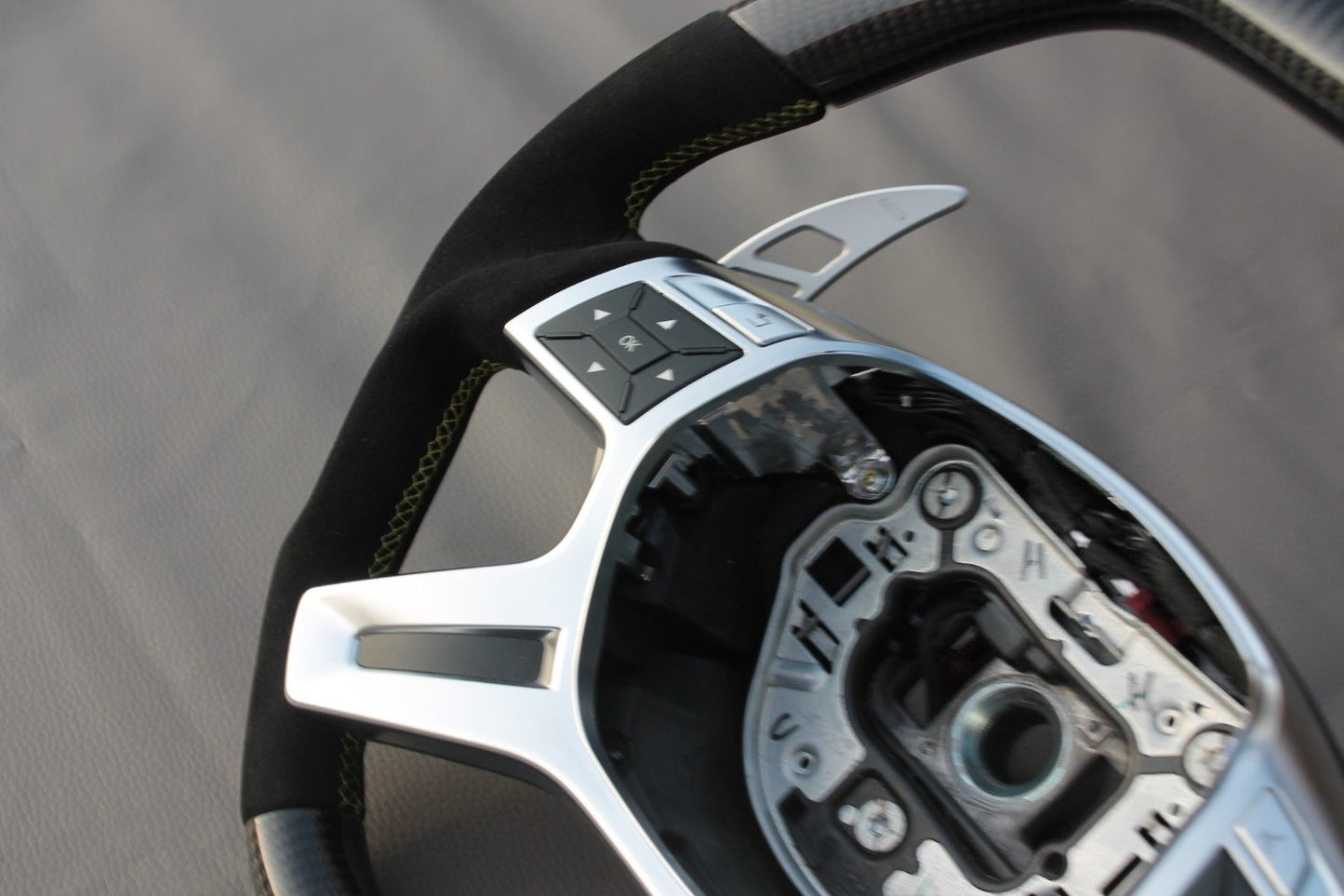 Mercedes-Benz E GL ML G-Class W166 X166 W463 Steering Wheel Carbon Alcantara