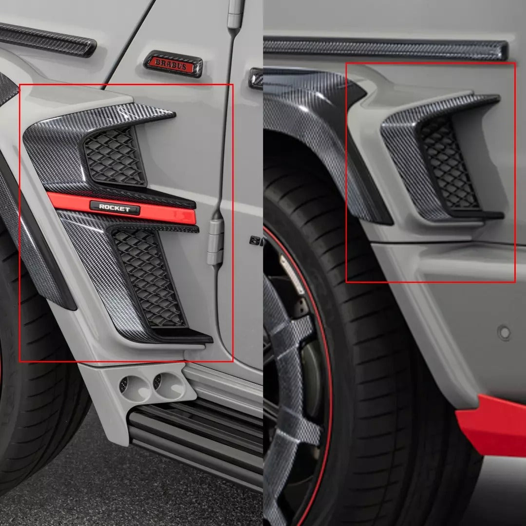 Brabus Style Widestar Rocket Carbon Body Kit Set Side Inserts for Mercedes-Benz G-Class W463A