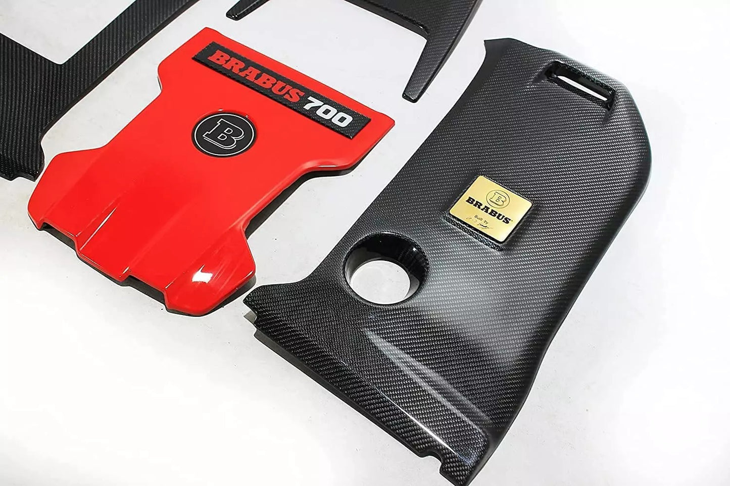 Carbon Fiber Brabus 700 Style Engine Cover with Badges for AMG Mercedes-Benz W463A W464 G-Wagon G-Class G63