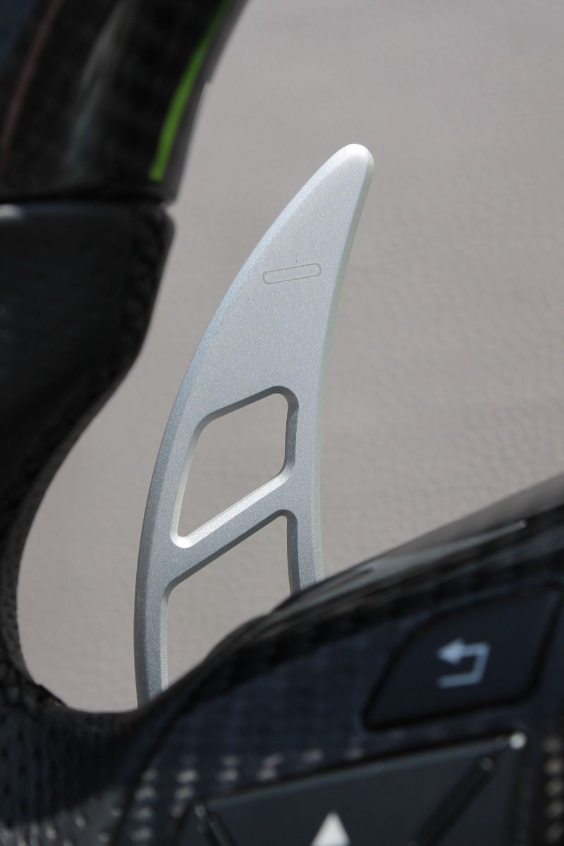 Mercedes-Benz C CLS SLK E-Class W207 W212 W172 W218 W204 Steering Wheel Carbon Leather Brabus Style Paddle Shifters