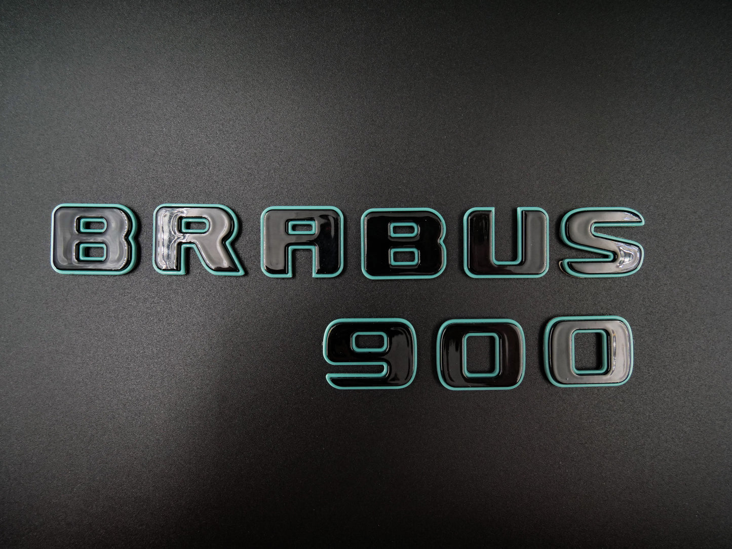 Brabus 900 Style Tiffany Blue Badges Emblems Set for Mercedes-Benz W463 W463A W464