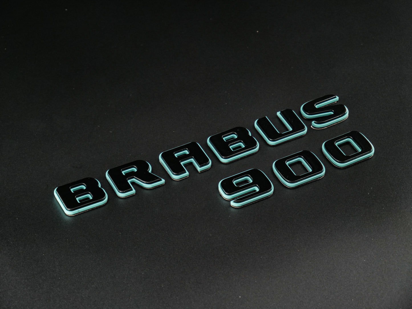 Brabus 900 Style Tiffany Blue Badges Emblems Set for Mercedes-Benz W463 W463A W464