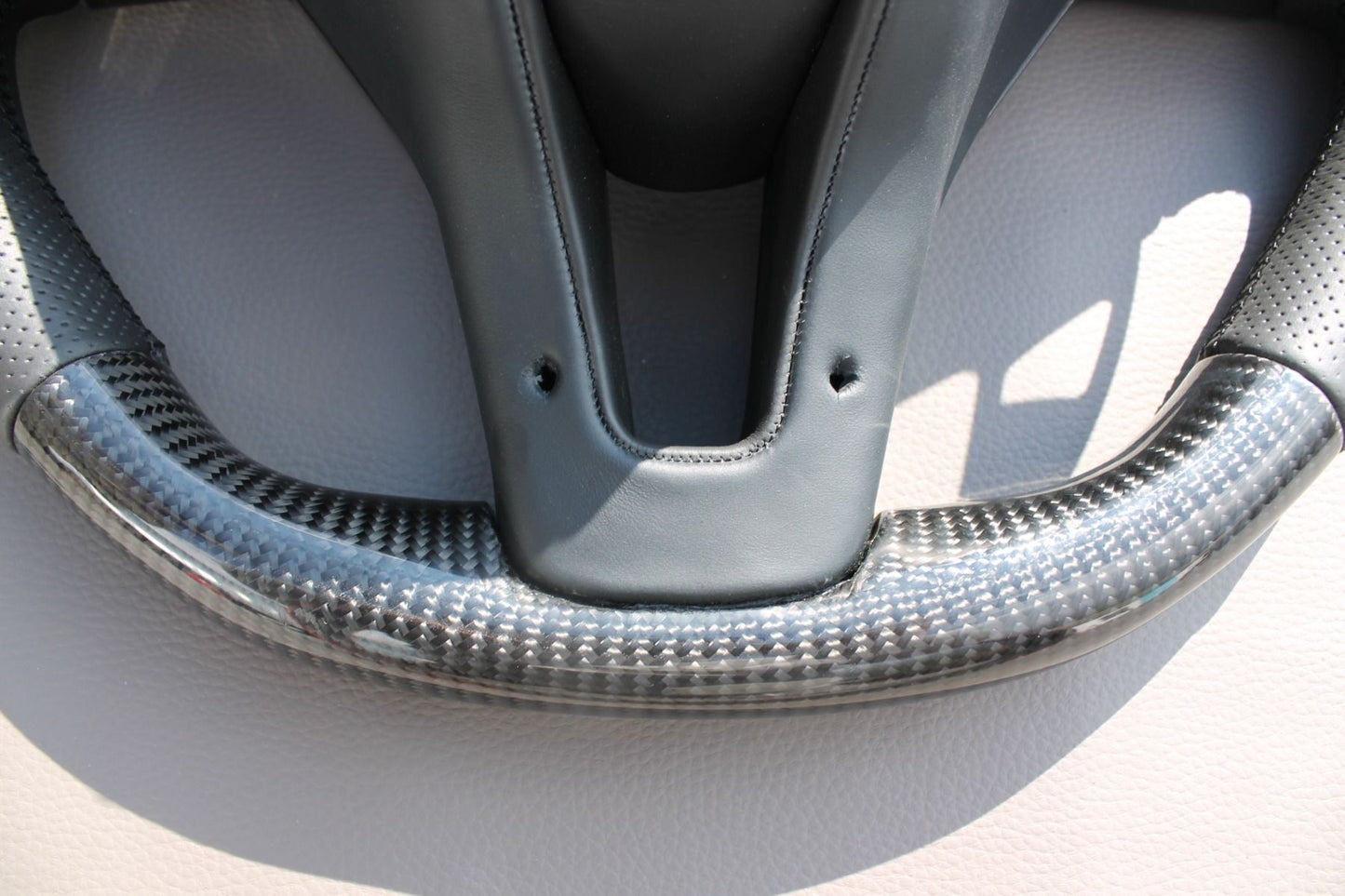 Mercedes-Benz C CLS SLK E-Class W207 W212 W172 W218 W204 Steering Wheel Carbon Leather Brabus Style Paddle Shifters