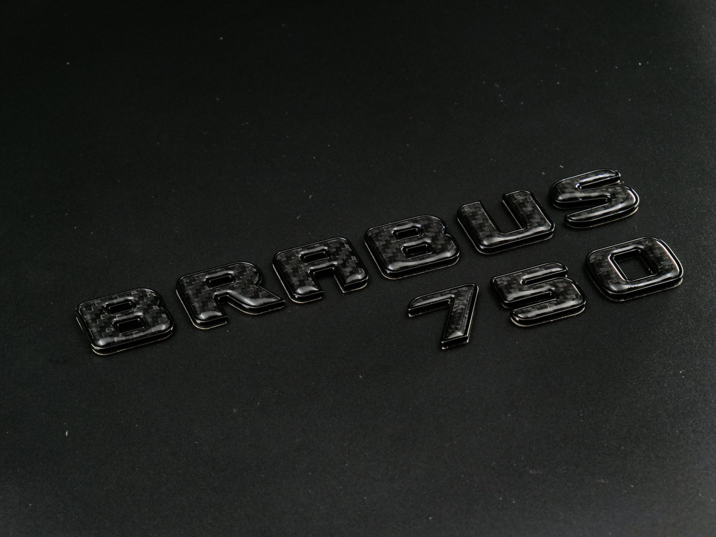 Brabus 750 Style Black Metal with Carbon Badges Emblems Set for Mercedes-Benz W463 W463A W464
