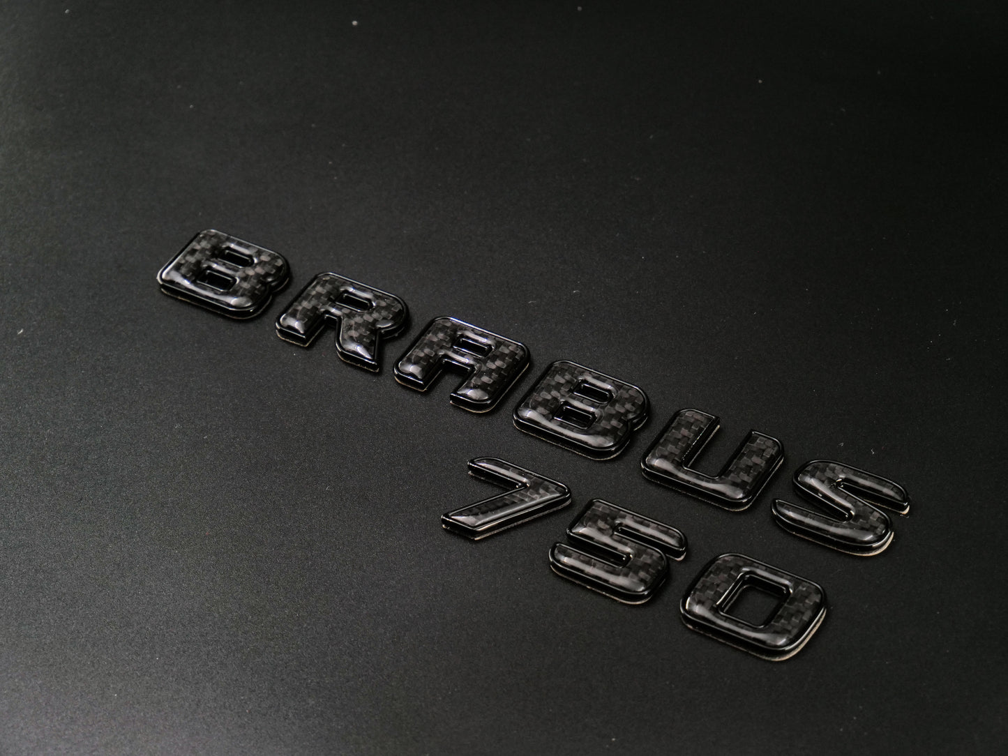 Brabus 750 Style Black Metal with Carbon Badges Emblems Set for Mercedes-Benz W463 W463A W464