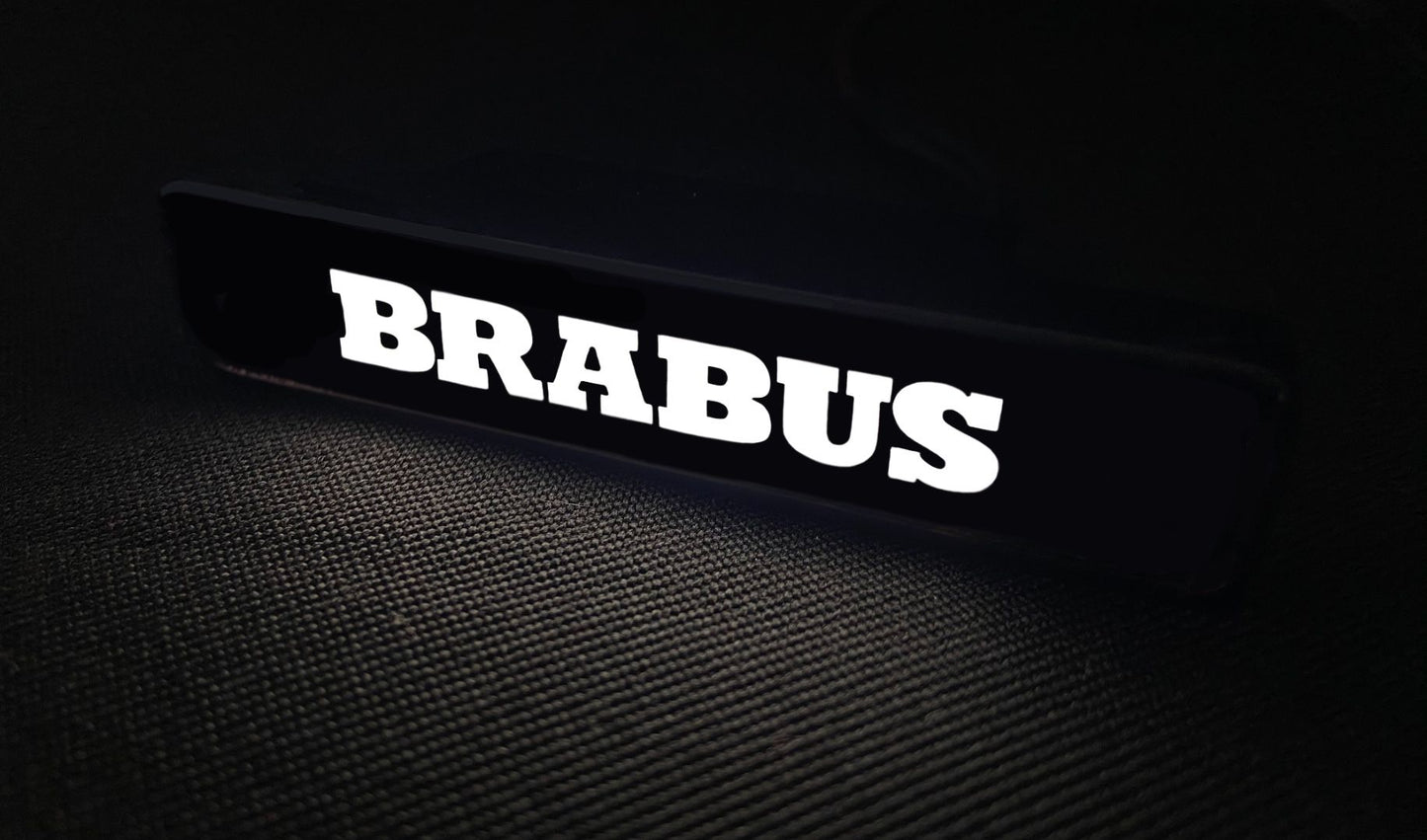 Brabus Style LED Grill White Badge Grille Emblem Logo for Mercedes W463A G Wagon G63 G500 G55