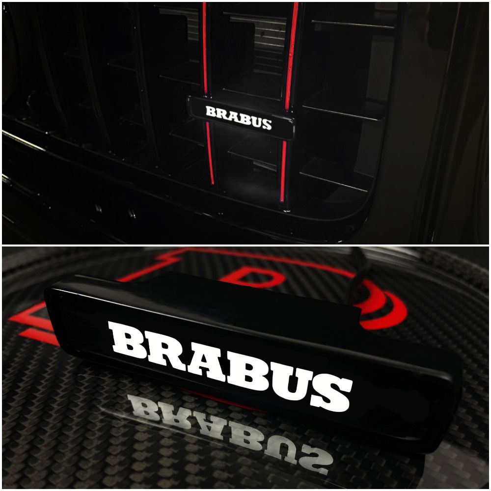 Brabus Style LED Grill White Badge Grille Emblem Logo for Mercedes W463A G Wagon G63 G500 G55