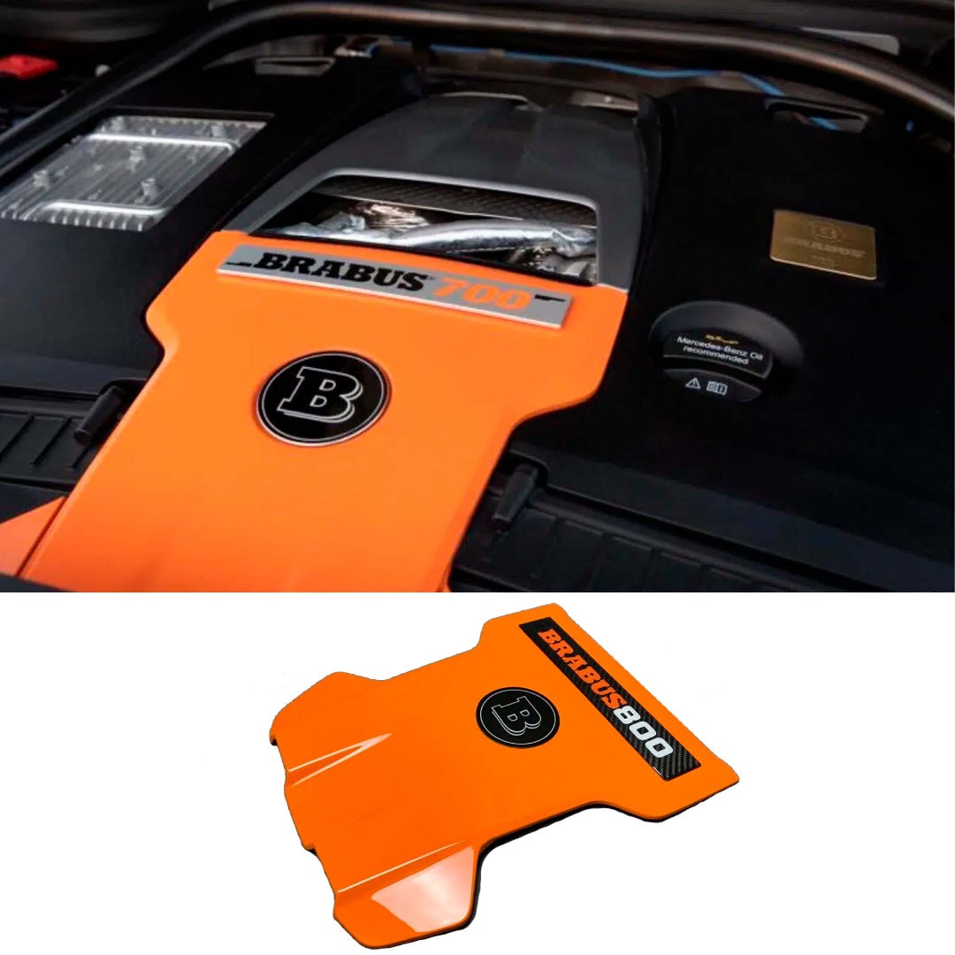 Carbon Fiber Brabus Orange Engine Cover for Mercedes AMG G-Class W464 W463a