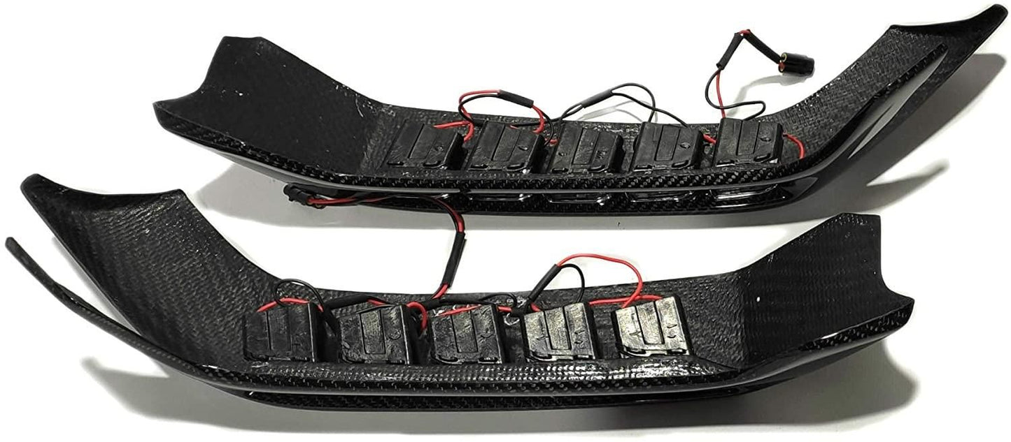 Carbon Brabus Style Lower Lip with Nolden LEDs for Mercedes-Benz G-Class W463 4x4