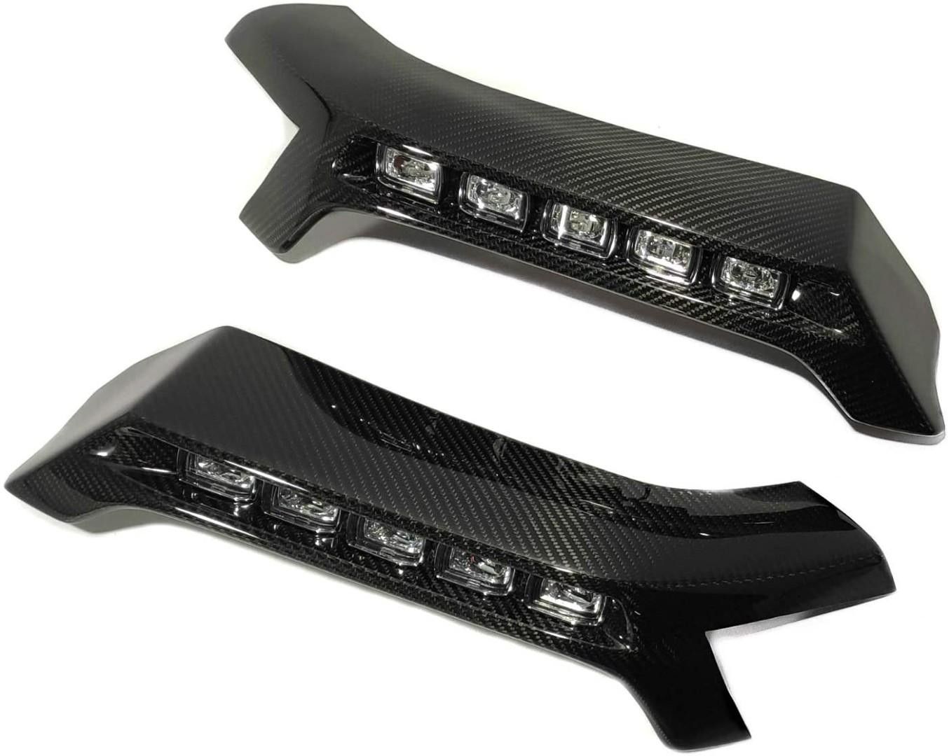 Carbon Brabus Style Lower Lip with Nolden LEDs for Mercedes-Benz G-Class W463 4x4