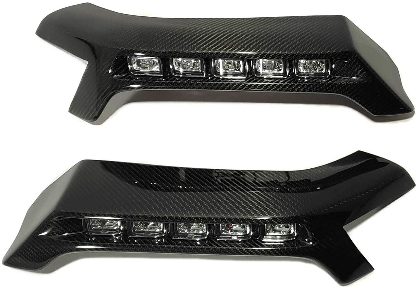 Carbon Brabus Style Lower Lip with Nolden LEDs for Mercedes-Benz G-Class W463 4x4