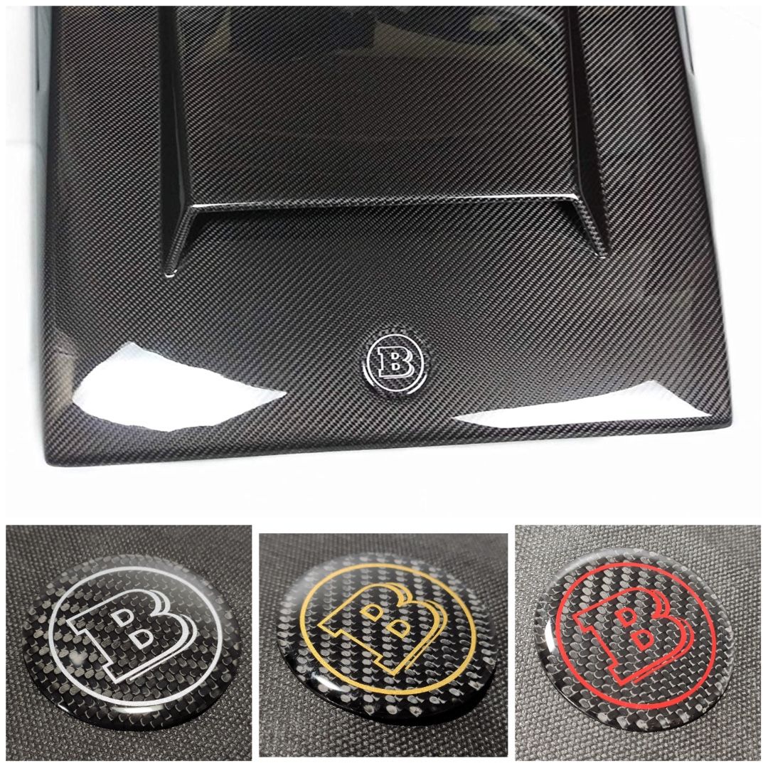 W463 Carbon Fiber Brabus Style Emblem Logo Badge 53mm for MercedesG Wagon