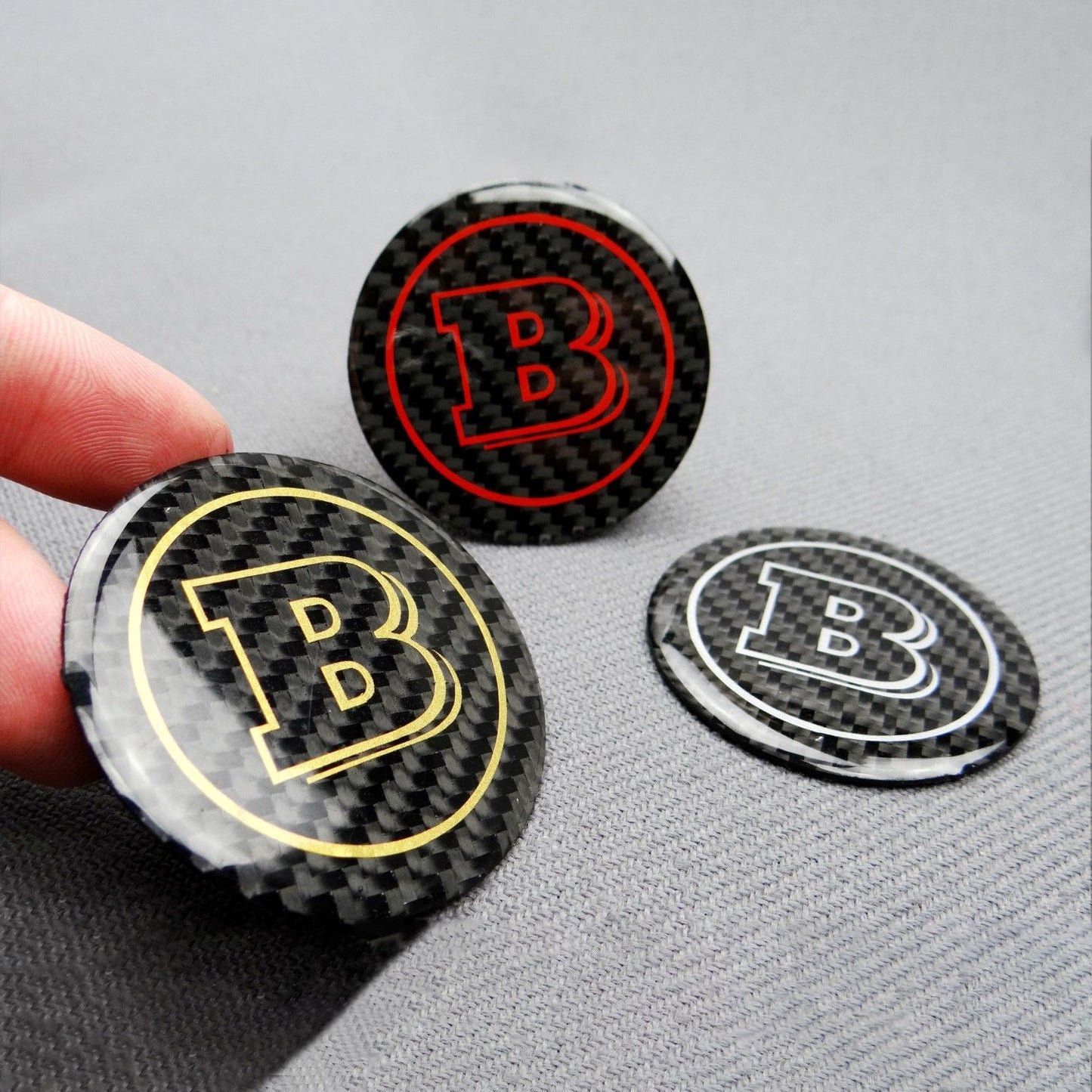 W463 Carbon Fiber Brabus Style Emblem Logo Badge 53mm for MercedesG Wagon