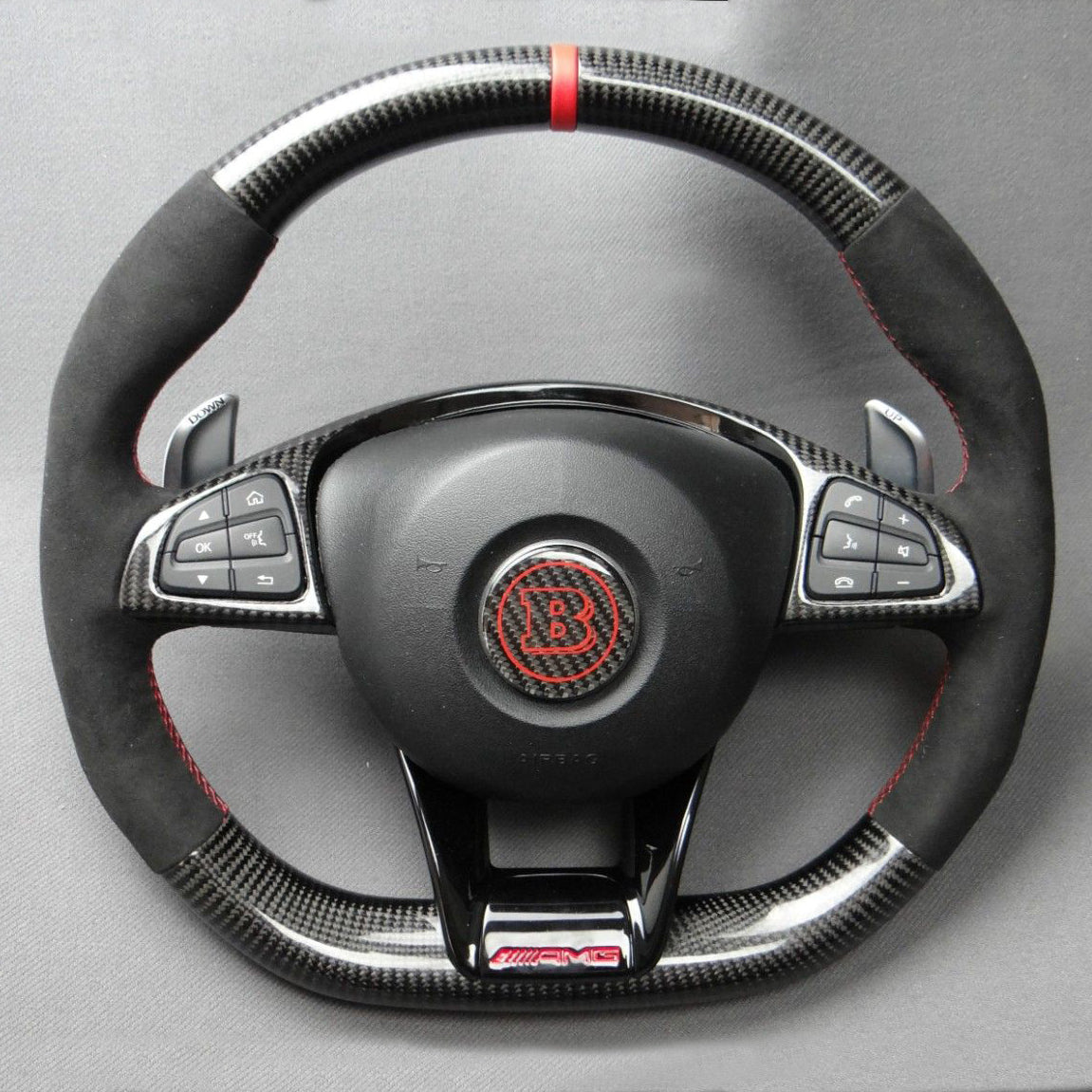 W463 Carbon Fiber Brabus Style Emblem Logo Badge 53mm for MercedesG Wagon