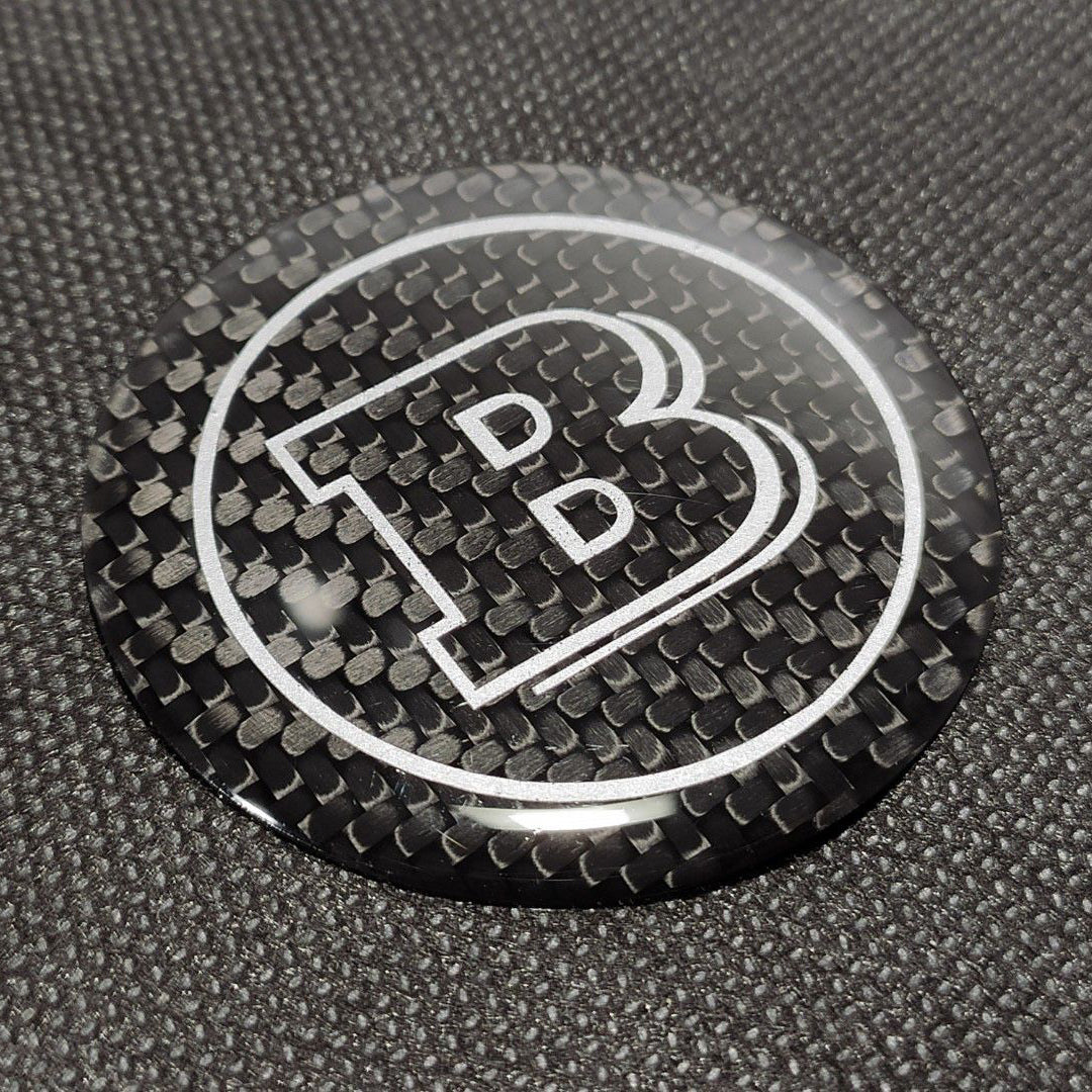 W463 Carbon Fiber Brabus Style Emblem Logo Badge 53mm for MercedesG Wagon