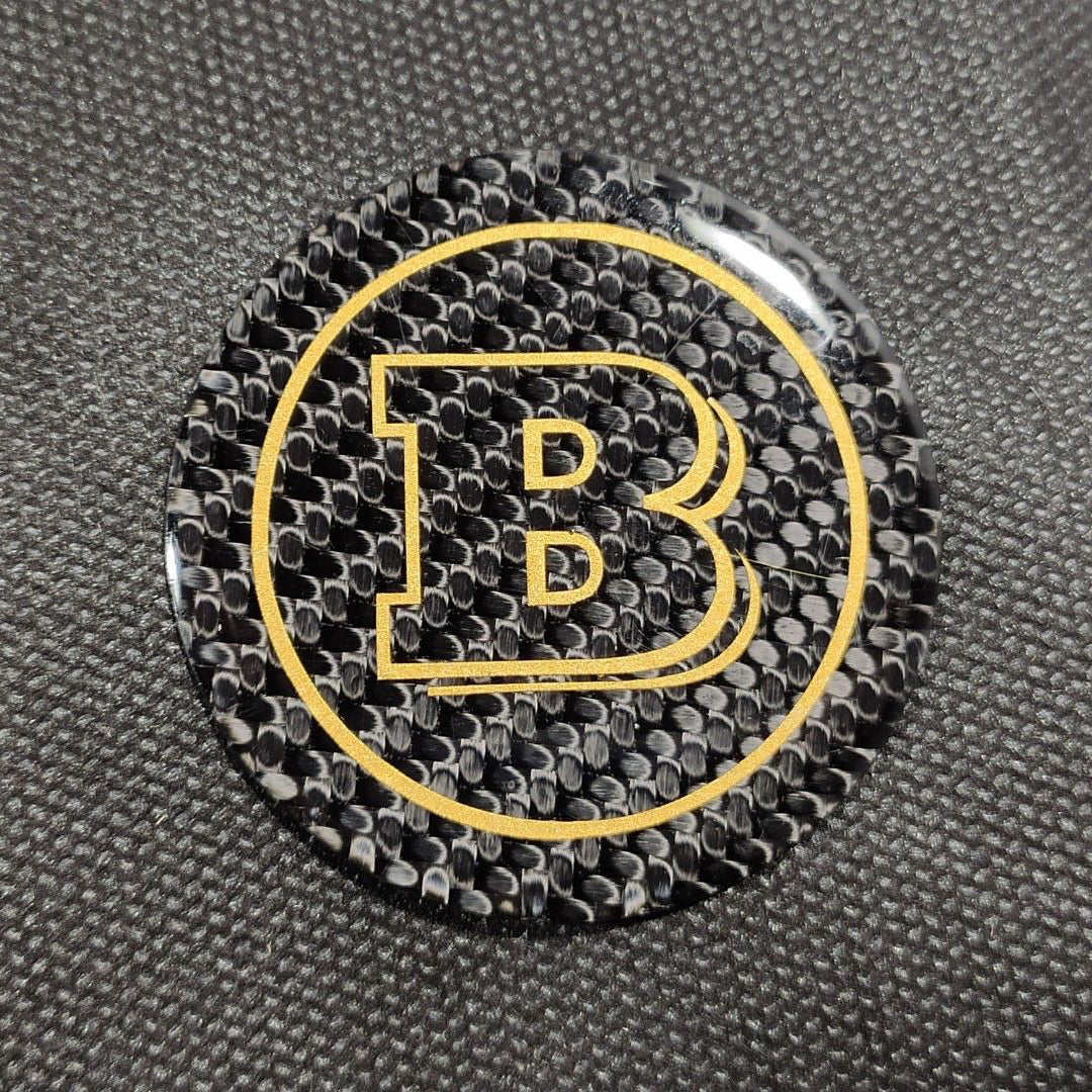 W463 Carbon Fiber Brabus Style Emblem Logo Badge 53mm for MercedesG Wagon
