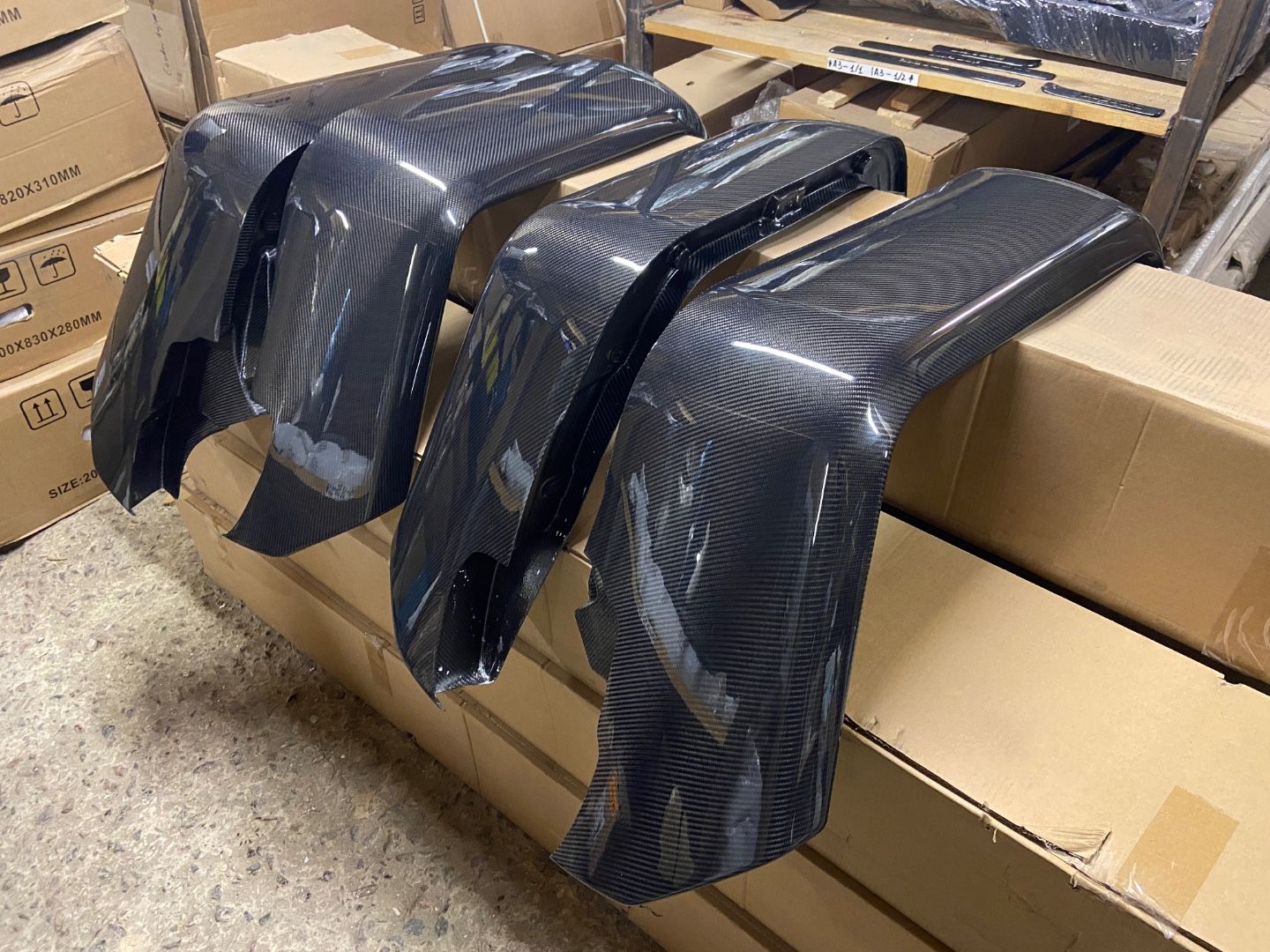 Mercedes-Benz G-Wagon W463 Brabus Style 4x4 Squared Carbon Fiber Wide Fender Flares