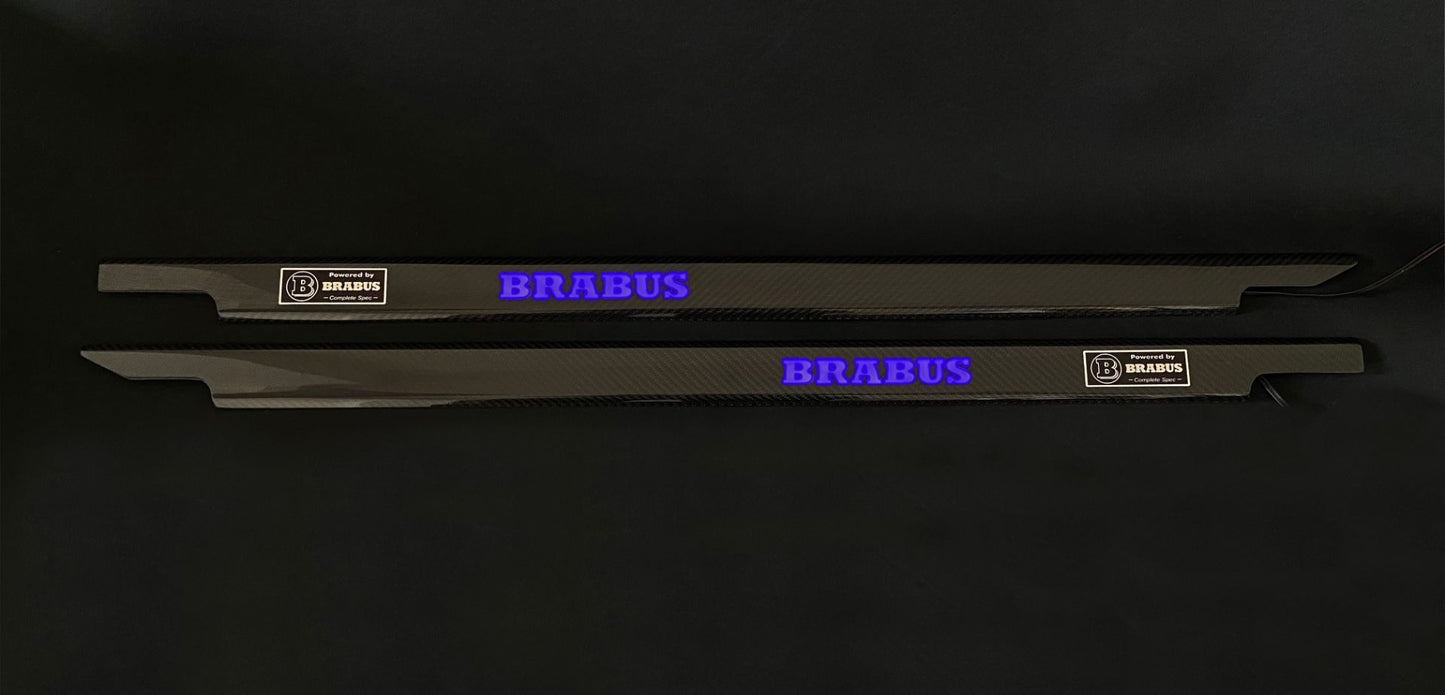 Mercedes-Benz 3-Door W463 G-Class Brabus Style Carbon Fiber LED Door Sills Set 2 pcs