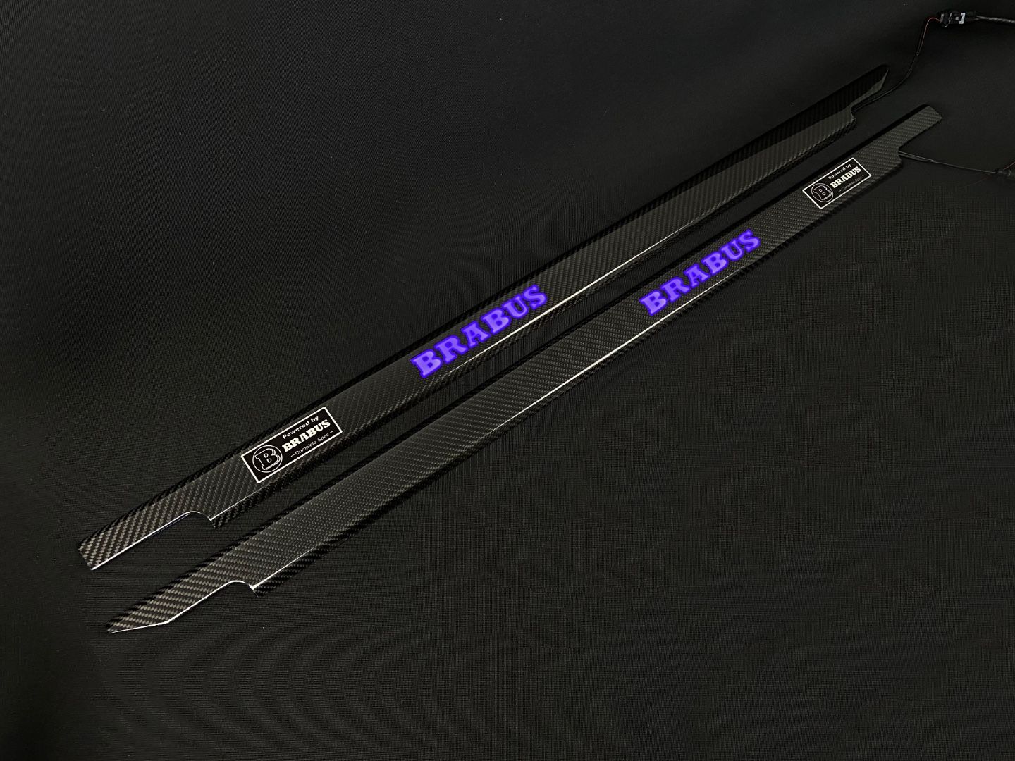 Mercedes-Benz 3-Door W463 G-Class Brabus Style Carbon Fiber LED Door Sills Set 2 pcs