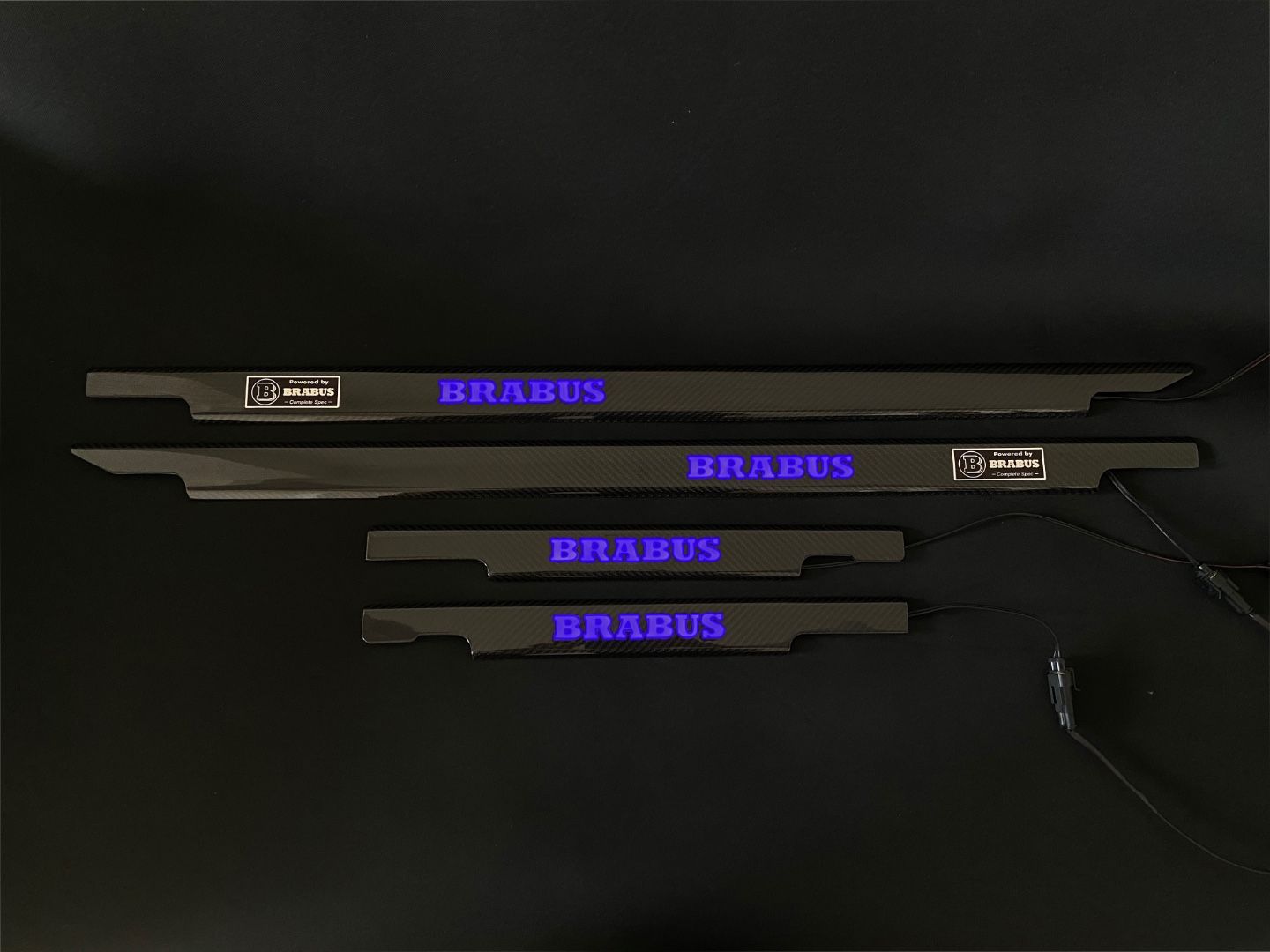 Mercedes-Benz W463 G-Class Brabus Style Carbon Fiber LED Door Sills Set 4 pcs