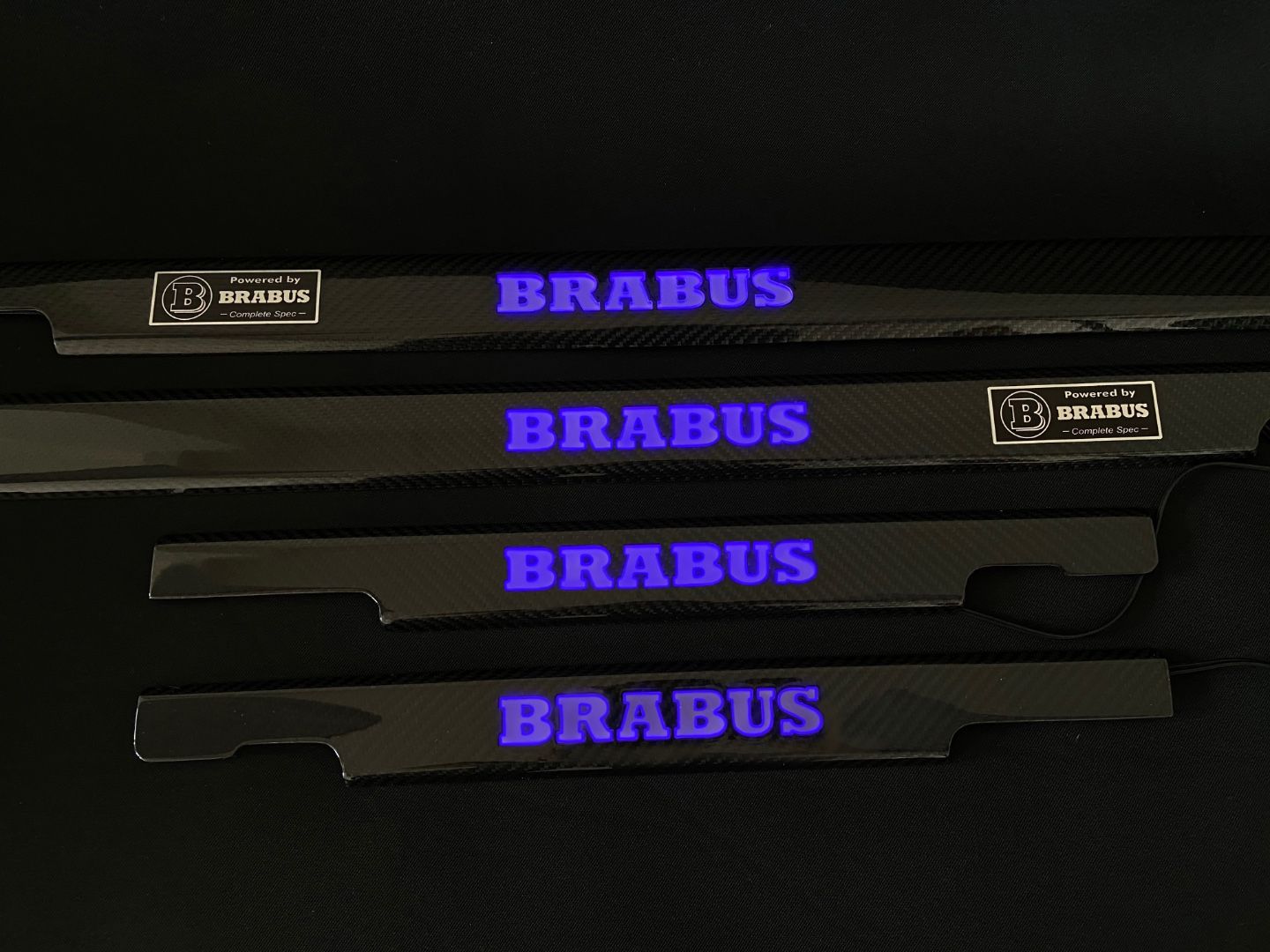 Mercedes-Benz W463 G-Class Brabus Style Carbon Fiber LED Door Sills Set 4 pcs