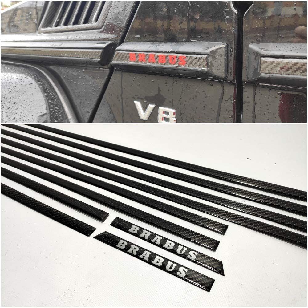 Set of Carbon Fiber Side Moldings Inserts Brabus Style for Mercedes-Benz W463 G-Class