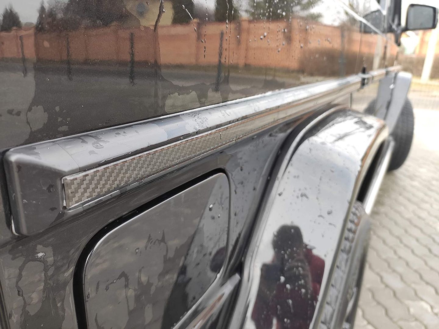 Set of Carbon Fiber Side Moldings Inserts Brabus Style for Mercedes-Benz W463 G-Class