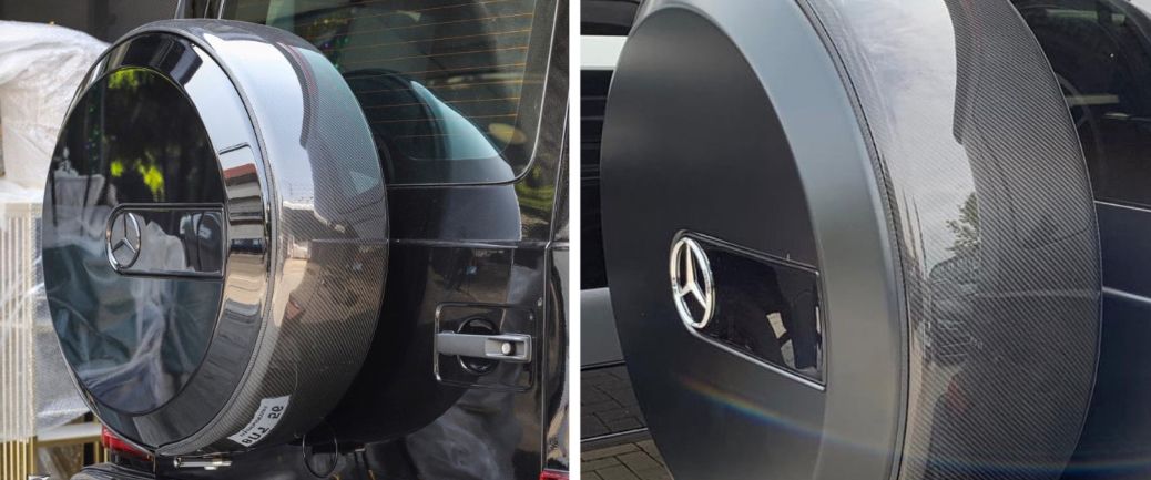 Mercedes-Benz W463 G-Wagon till 2007 Rear Spare Tire Carbon Fiber Ring Cover