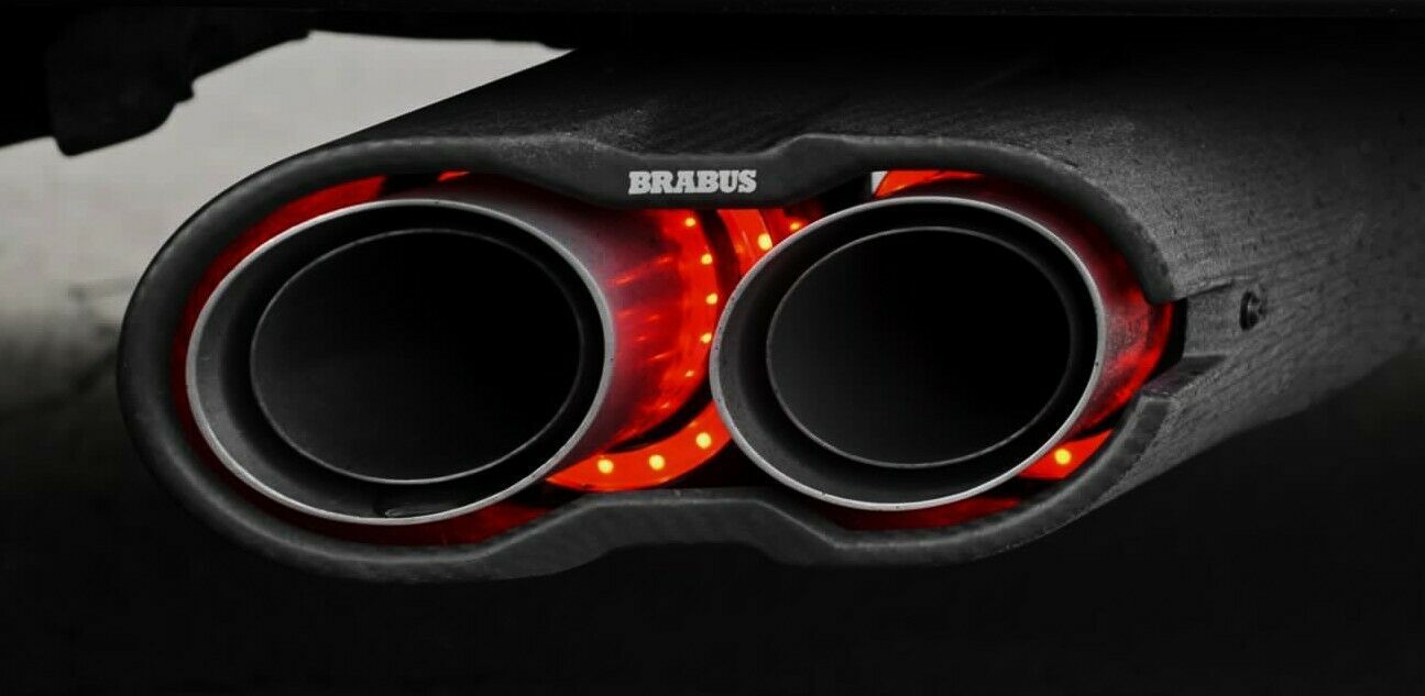 Mercedes W463A Brabus Style Carbon Exhaust Pipe Tips Rocket Edition