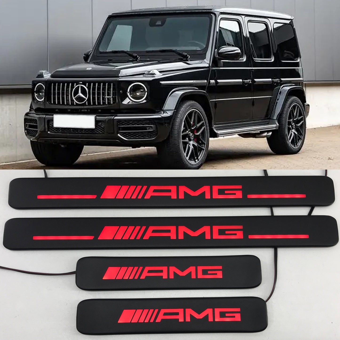 Mercedes-Benz W463A W464 G-Class AMG Style Matte Black Door Sills LED