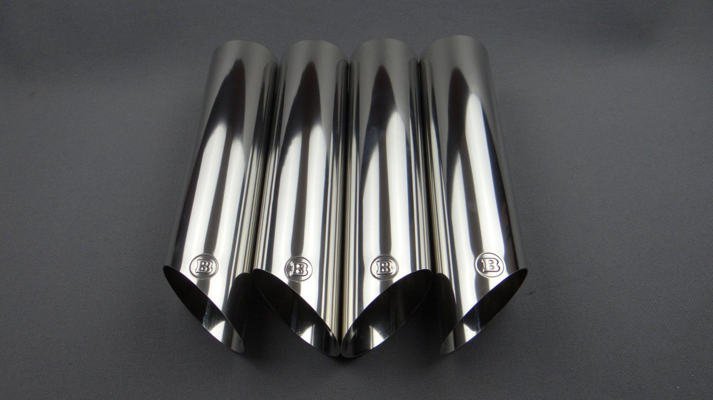 Stainless Steel Brabus Style Chrome Exhaust Pipe Tips for Mercedes-Benz W463 G-Class 4pcs